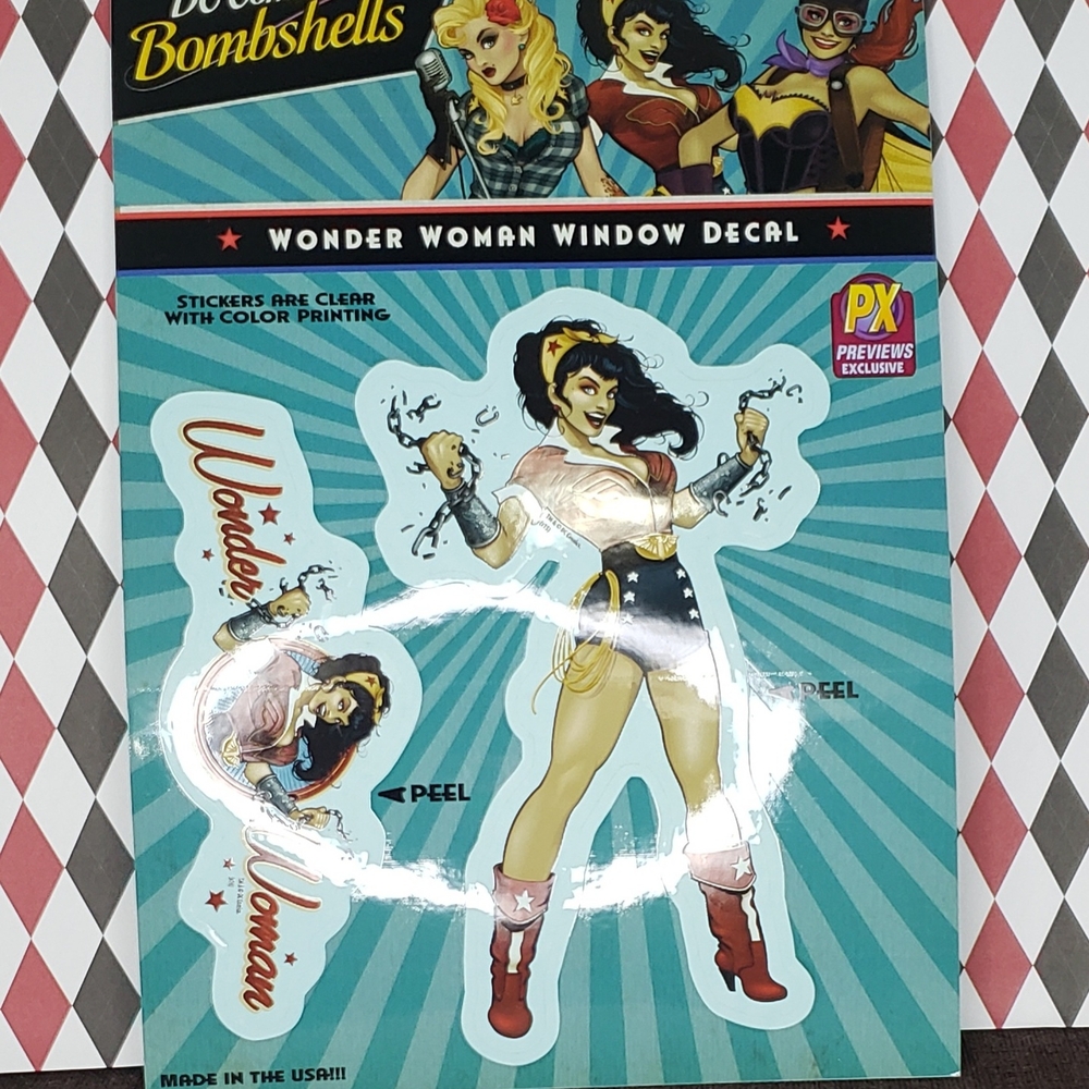 PX Exclusice DC Bombshells Wonder Woman Window Decal